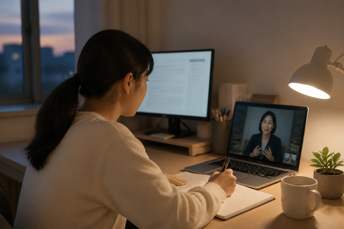 一对一线上辅导 · A one-to-one online session